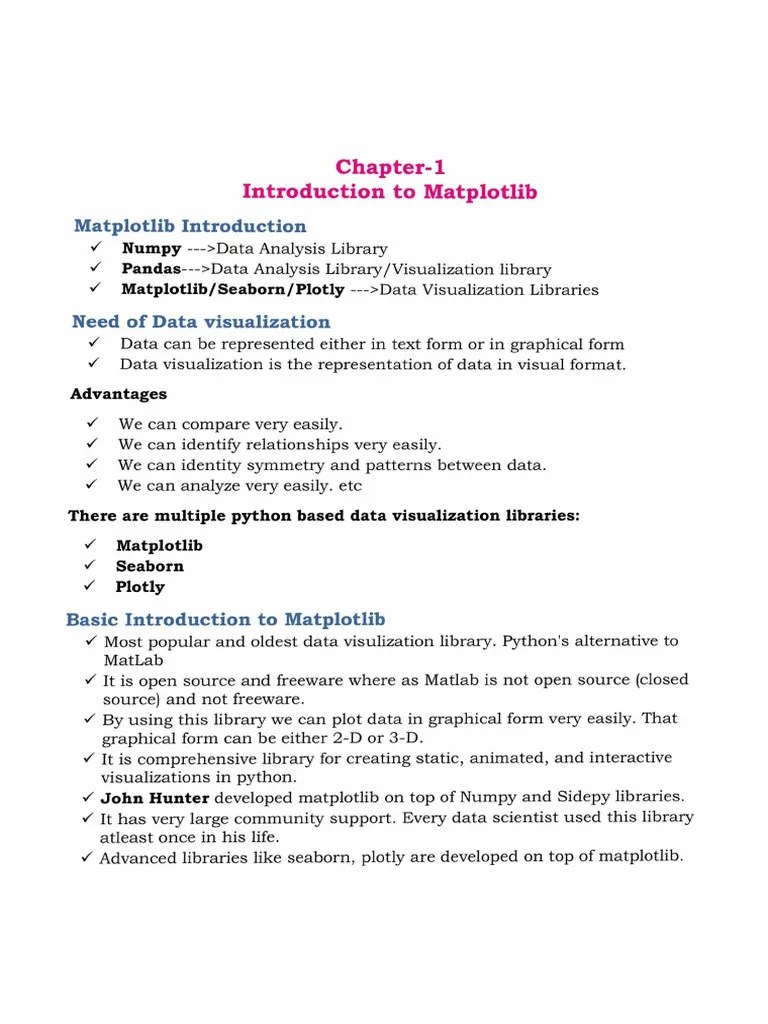 Matplotlib 1 | PDF