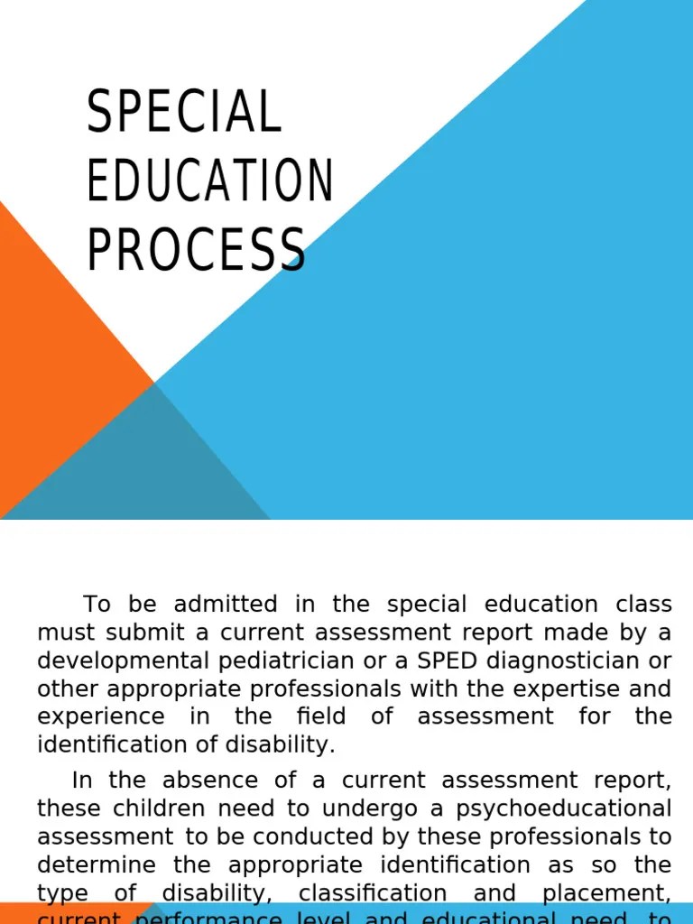 SPED Process | PDF | Individualized Education Program | Special Education