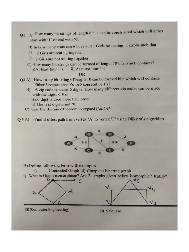 Discrete Mathematics Question Bank | PDF