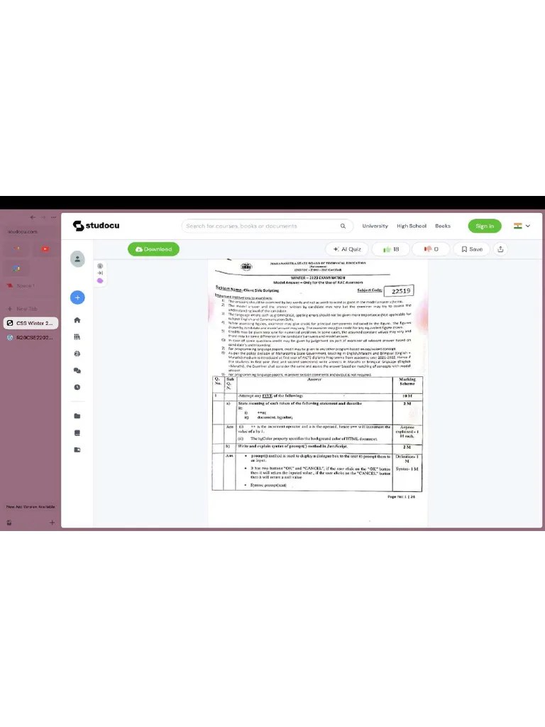 Css Model Answer | PDF