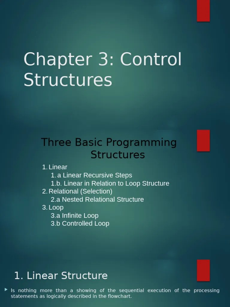 Chapter 3 - Control Stucture | PDF | Control Flow | Computer Science