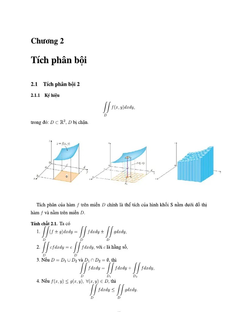 Giai-Tich-2 - Hoang-Duc-Thang - Gt2-Chuong-2-Tich-Phan-Boi - (Cuuduongthancong - Com) | PDF