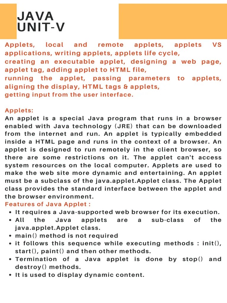 Applet Java 5 | PDF | Java (Programming Language) | World Wide Web