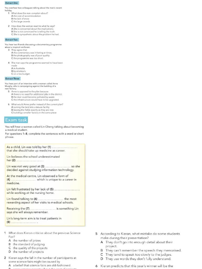 Listening C1 - 01 | PDF