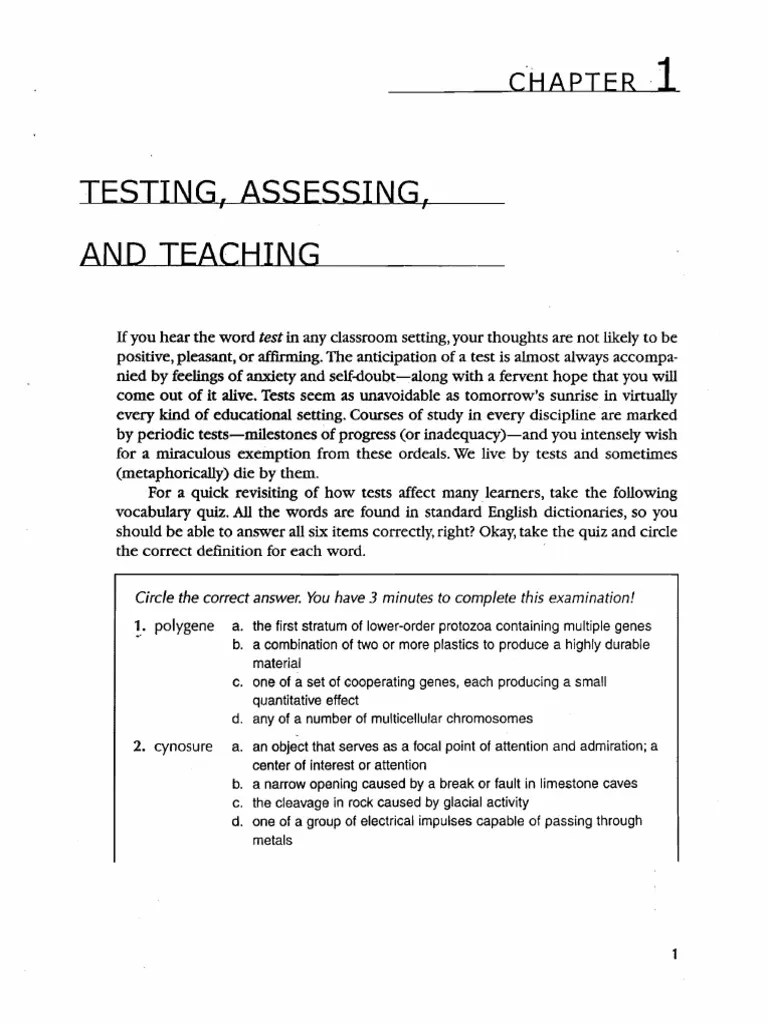 Chap 1 Lang Testing | PDF | Educational Assessment | Teachers