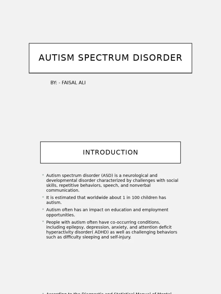Autism Spectrum Disorder | PDF | Autism Spectrum | Mental Disorder