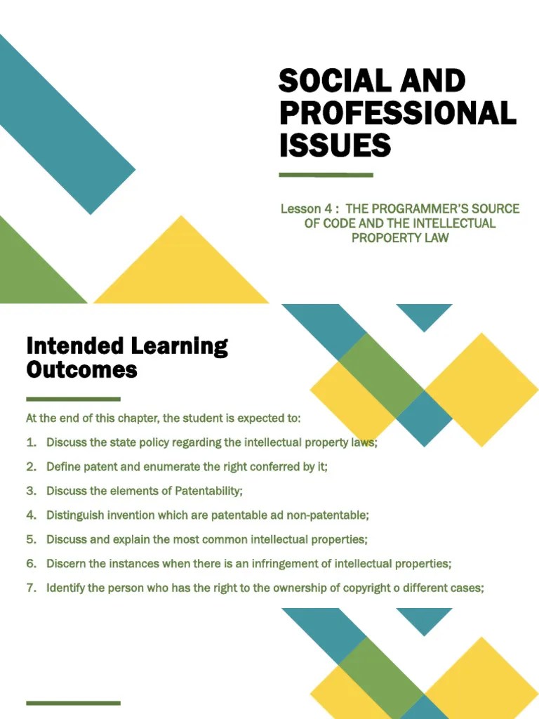 LESSON 4 The Programmers Source Code And The IPL | PDF | Patent | Copyright Infringement