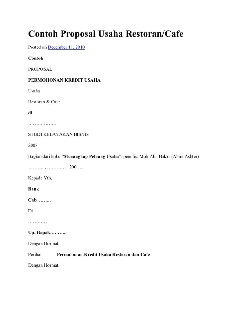 Proposal Usaha Warung Makan Lakaran Proposal rancangan bisnis properti pdf contoh proposal untuk developer properti.