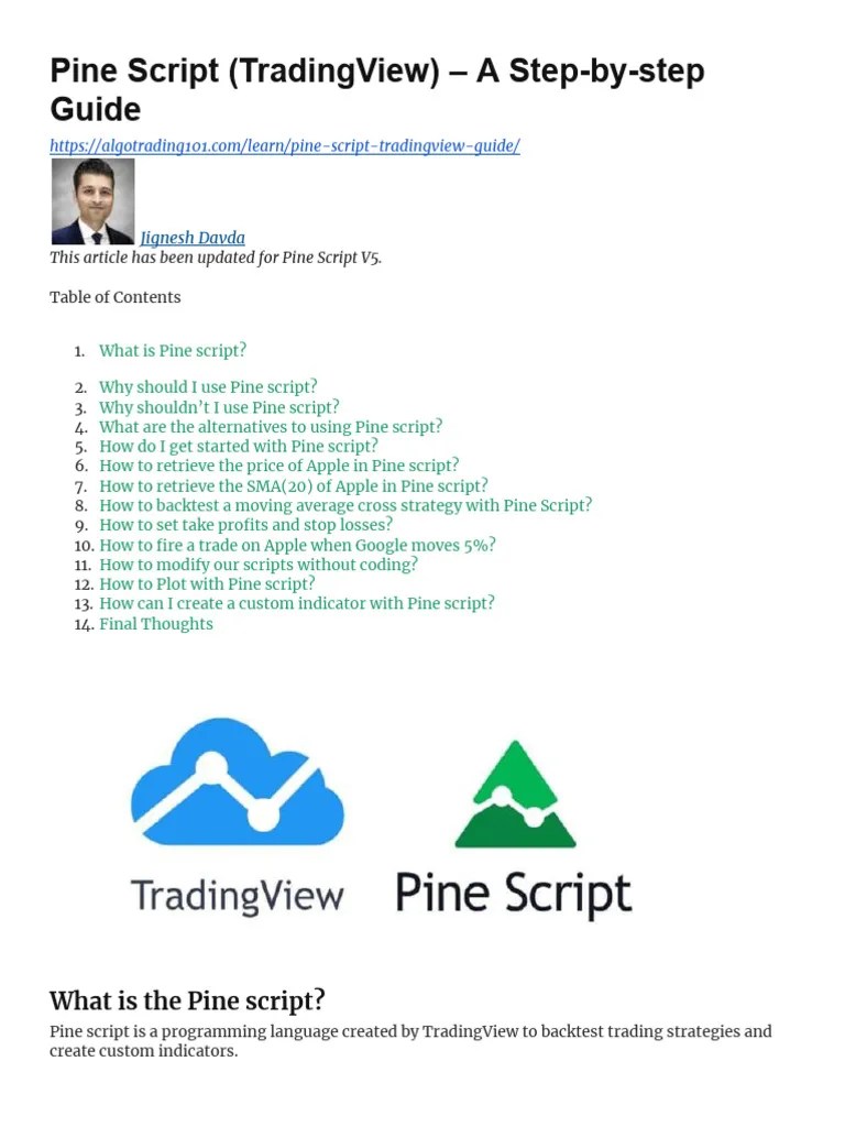 PineScript Step By Step Guide | PDF | Parameter (Computer Programming ...