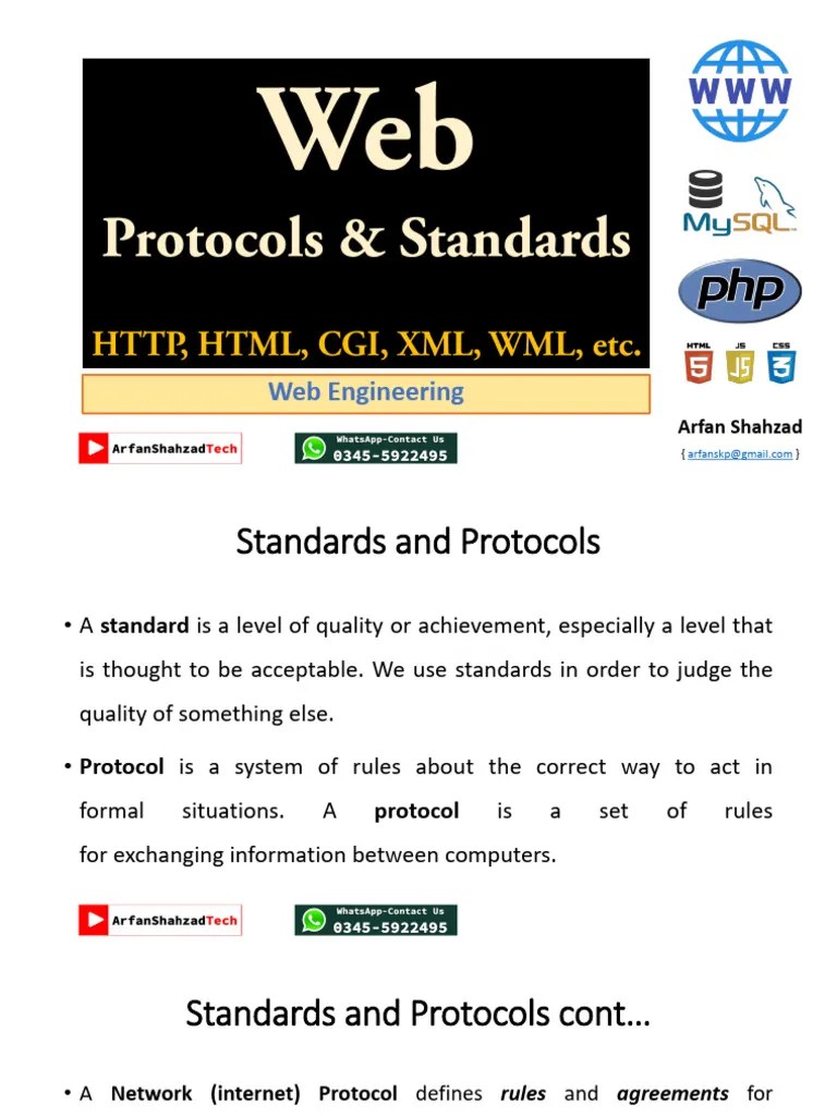 Web-02 - Web Protocols And Standards | PDF | Internet Protocol Suite ...