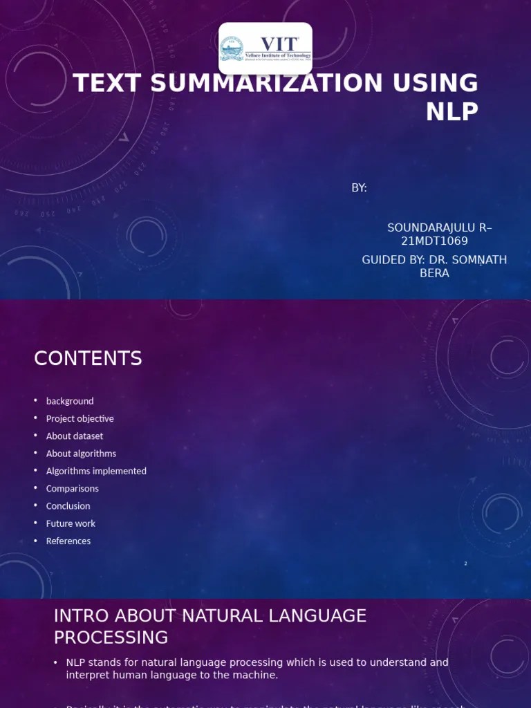 Text Summarization Using NLP Final | PDF | Computational Neuroscience | Machine Learning