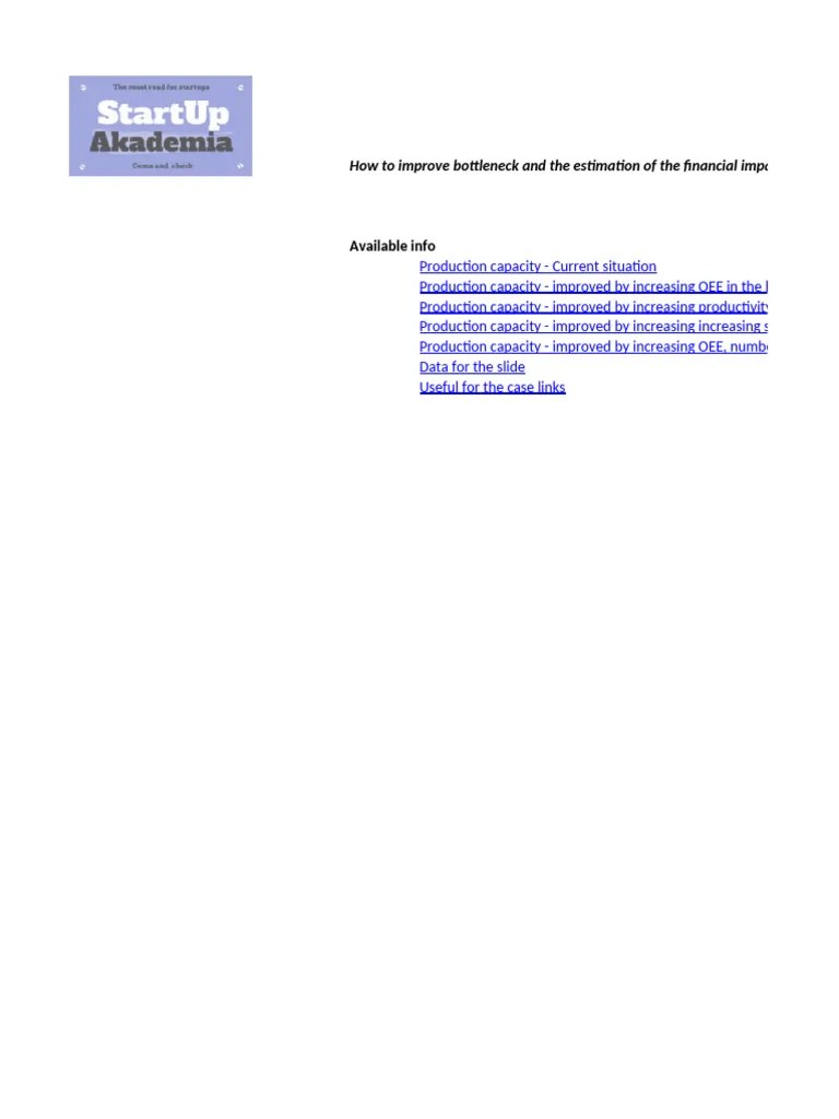 Bottleneck Analysis In Production V3 | PDF | Business Process ...