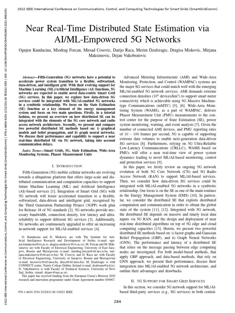 Near_Real-Time_Distributed_State_Estimation_via_AI_ML-Empowered_5G_Networks | PDF | Computer ...