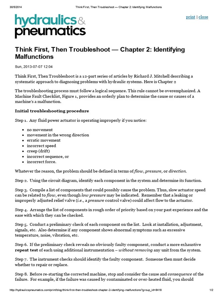 Think first, then troubleshoot — chapter 2_ identifying malfunctions