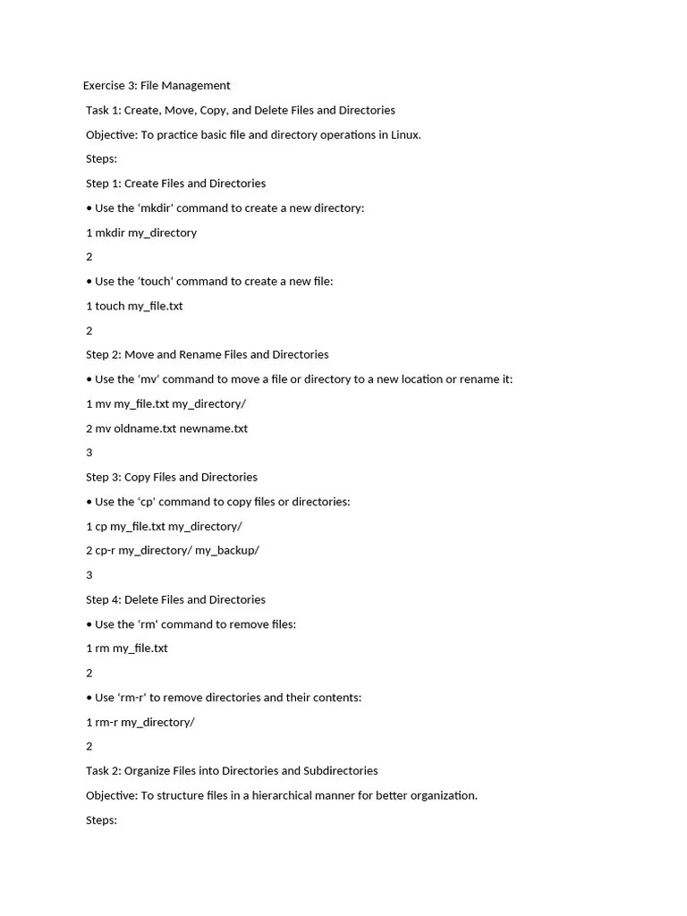 Exercise 3 LINUX | PDF