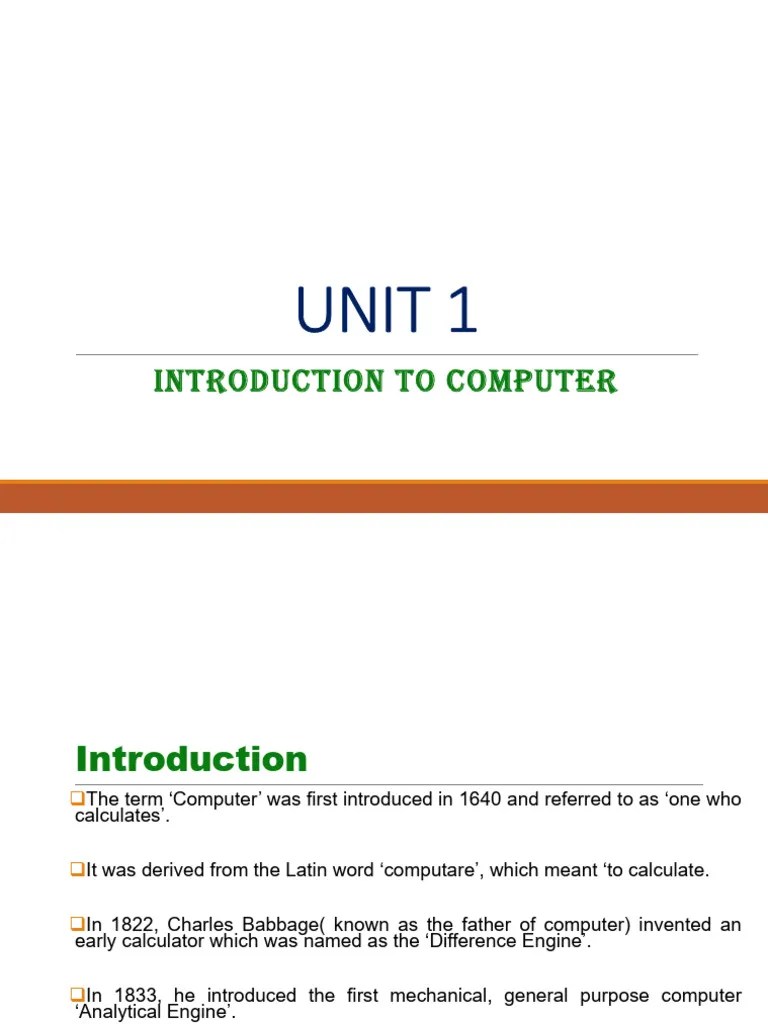 Unit 1 PDF | PDF | Computer Data Storage | Operating System