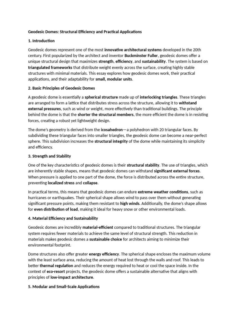 Geodesic Domes | PDF | Dome | Sustainability