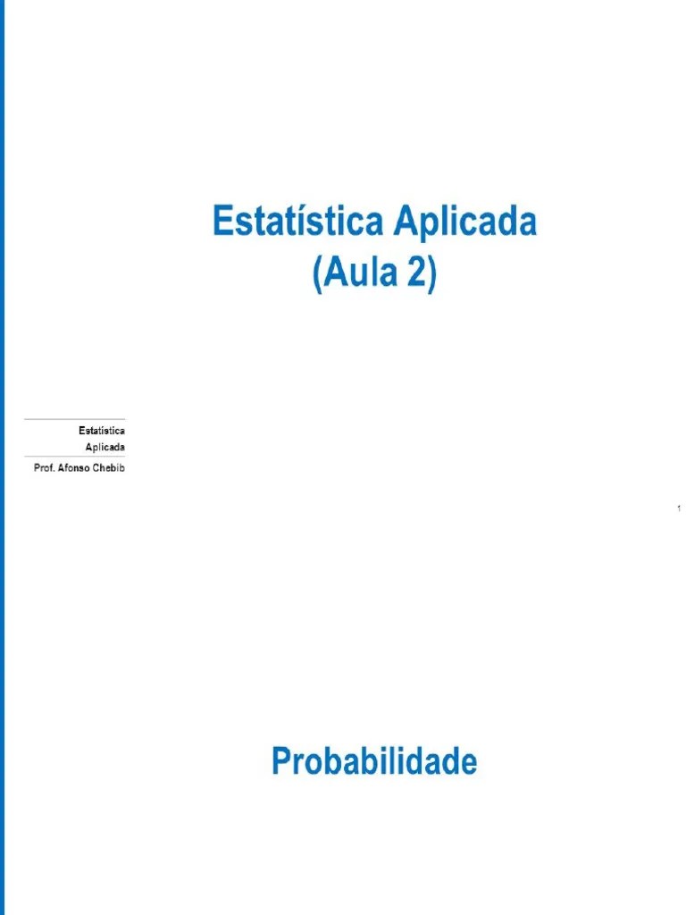 Estatística Aplicada | PDF