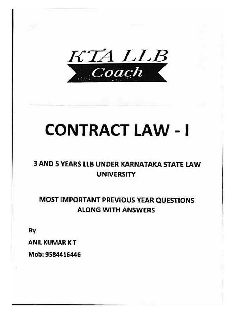Contract - 1 | PDF | Consideration | Offer And Acceptance