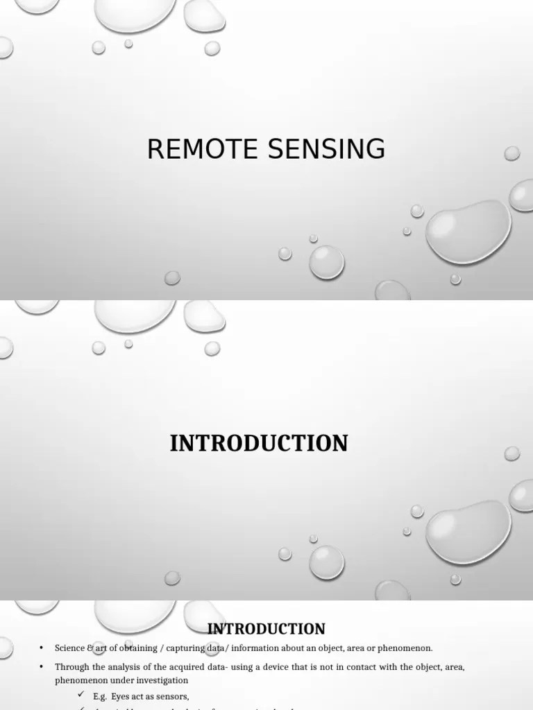 Lesson 1 Basics Of Remote Sensing | PDF | Electromagnetic Radiation | Wavelength