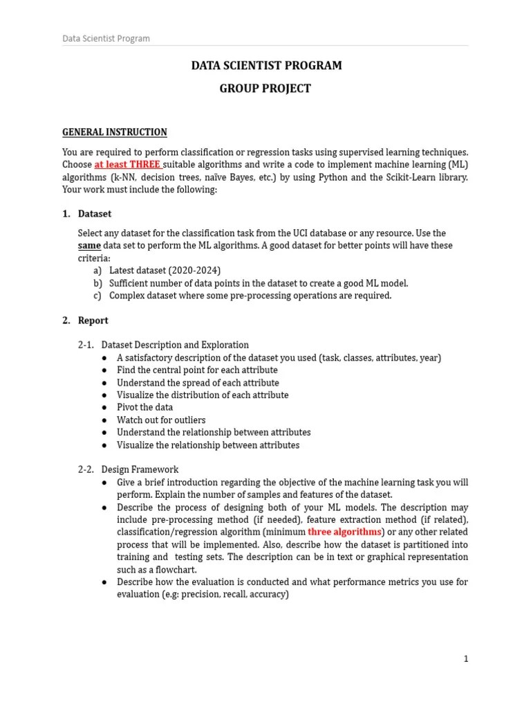 Project Data Scientist Program Group Project | PDF | Machine Learning ...
