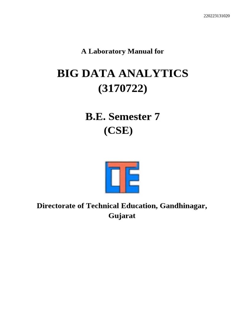 3170722_BDA_Lab Manual | PDF | Apache Hadoop | Map Reduce