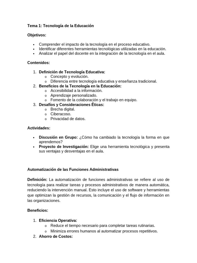 Tecnologia De La Educacion | PDF | Sistema De Informacion | Tecnologia ...