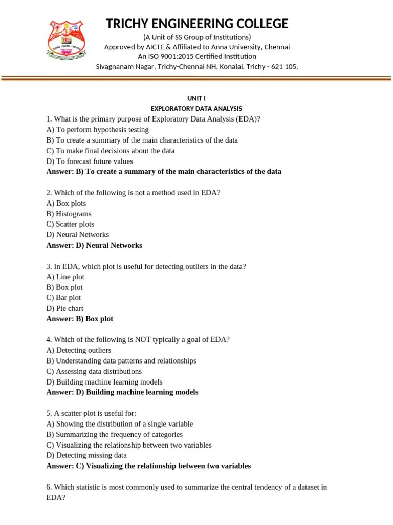 UNIT 1 | PDF | Histogram | Data Analysis