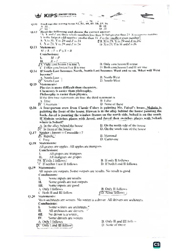 Logical Reasoning Test Series | PDF