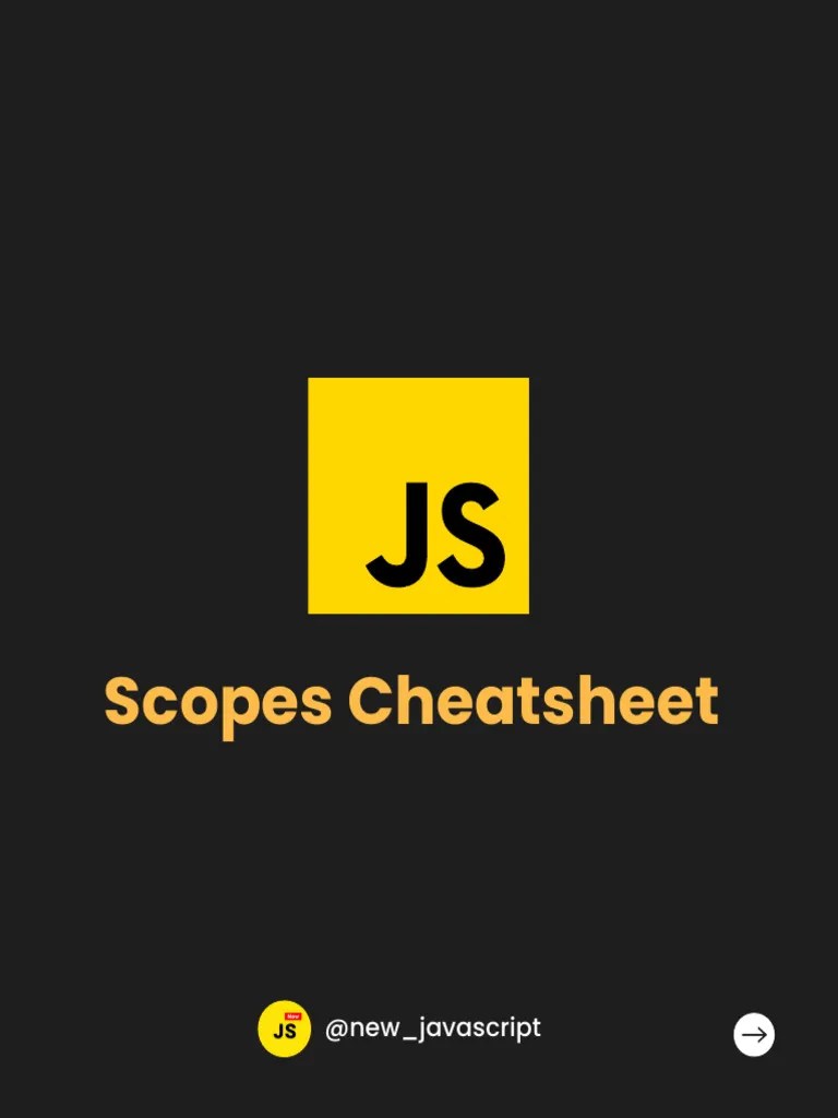 JavaScript Scopes CheatSheet ? | PDF