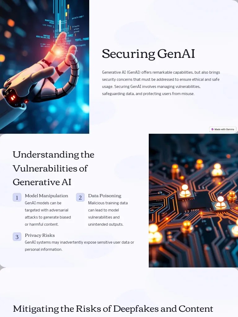 Securing Generative AI A Comprehensive Approach | PDF | Artificial Intelligence | Intelligence ...