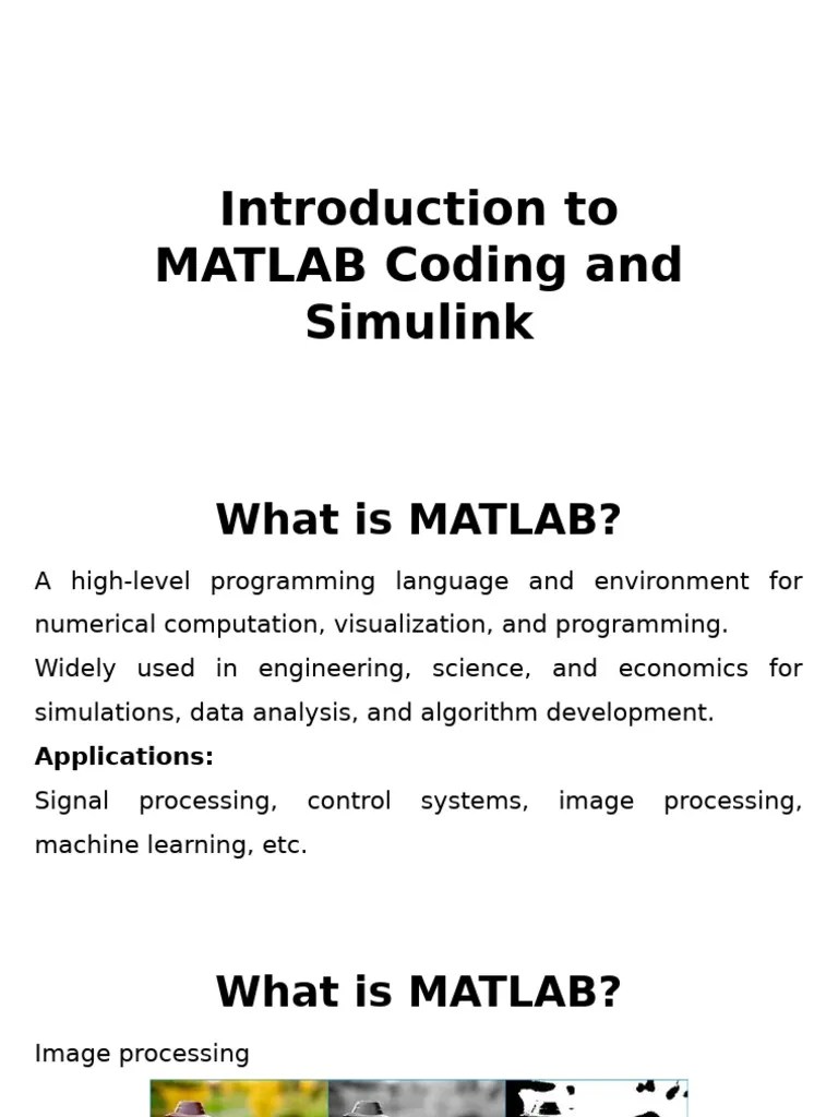 MATLAB Presentation | PDF