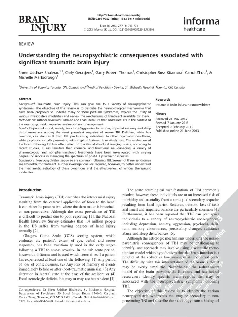 Understanding The Neuropsychiatric Consequences Associated With ...