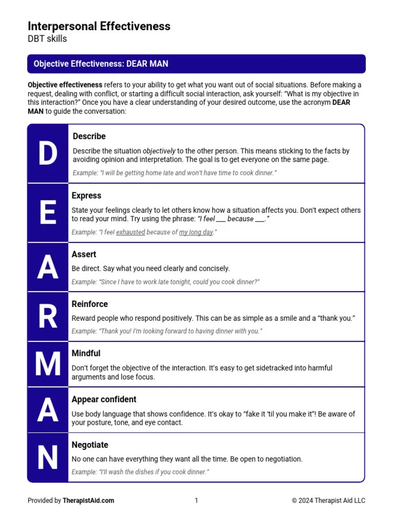 Dbt-interpersonal-effectiveness-skills | PDF | Self Esteem ...