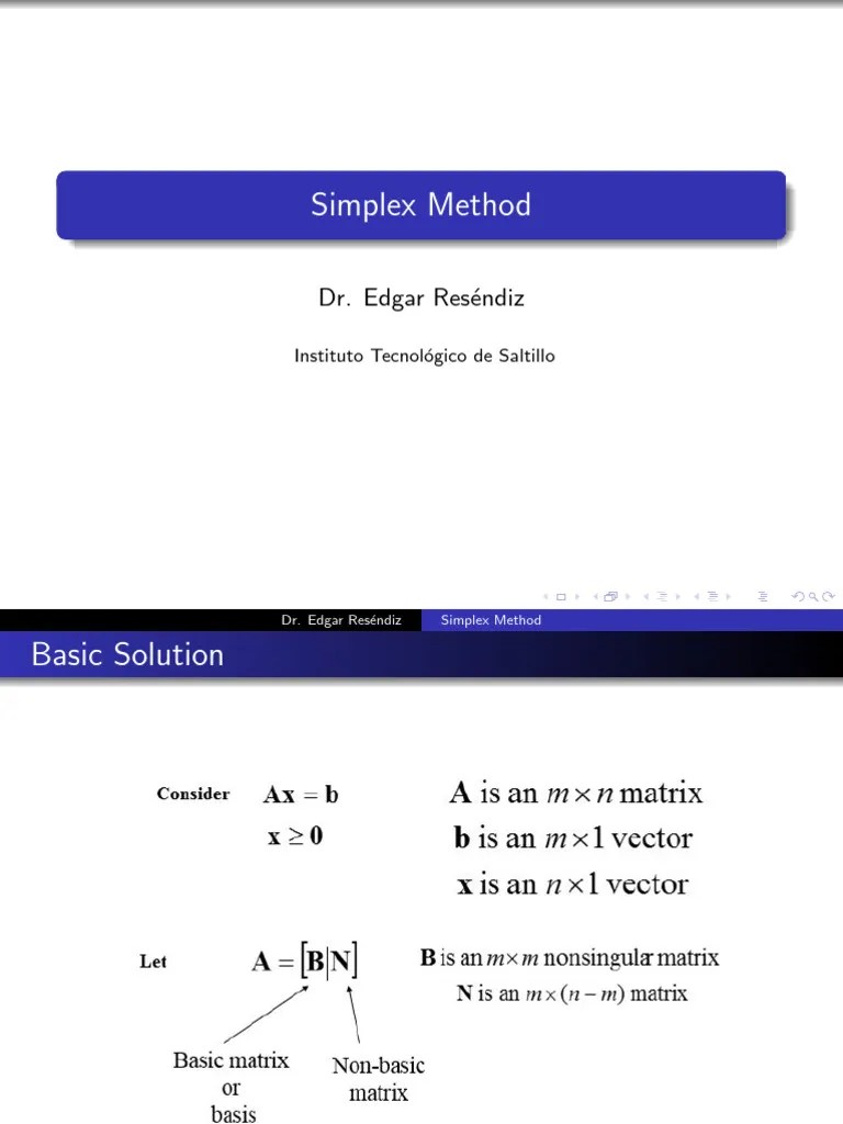 Simplex_Method_Full | PDF | Algorithms And Data Structures | Mathematical Optimization