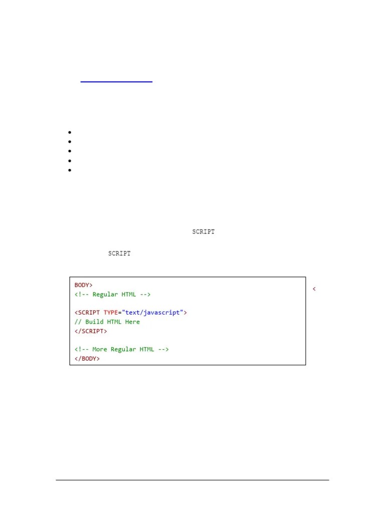 Lab 4 - JavaScript | PDF | Java Script | Html