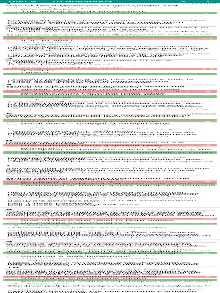 Chapter 4 Cell Biology | PDF | Cell Membrane | Osmosis