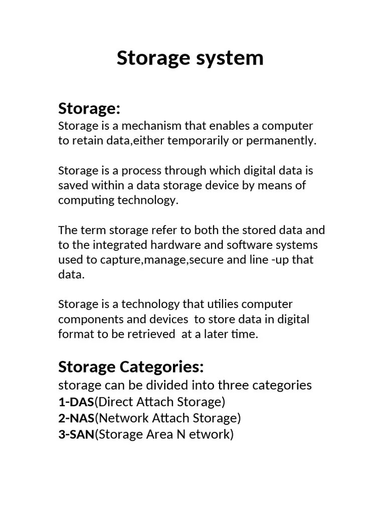 Storage System | PDF | Computer Data Storage | Computer Network