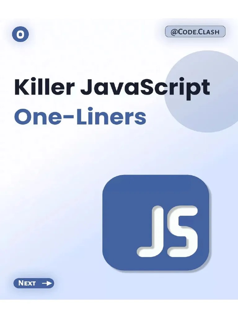 Killer JavaScript One Liners 1690230552 | PDF