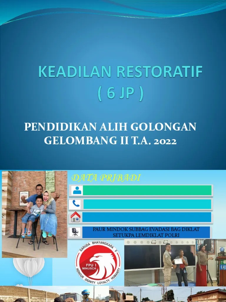 Restorative Justice (Keadilan Restoratif) | PDF | Hukum