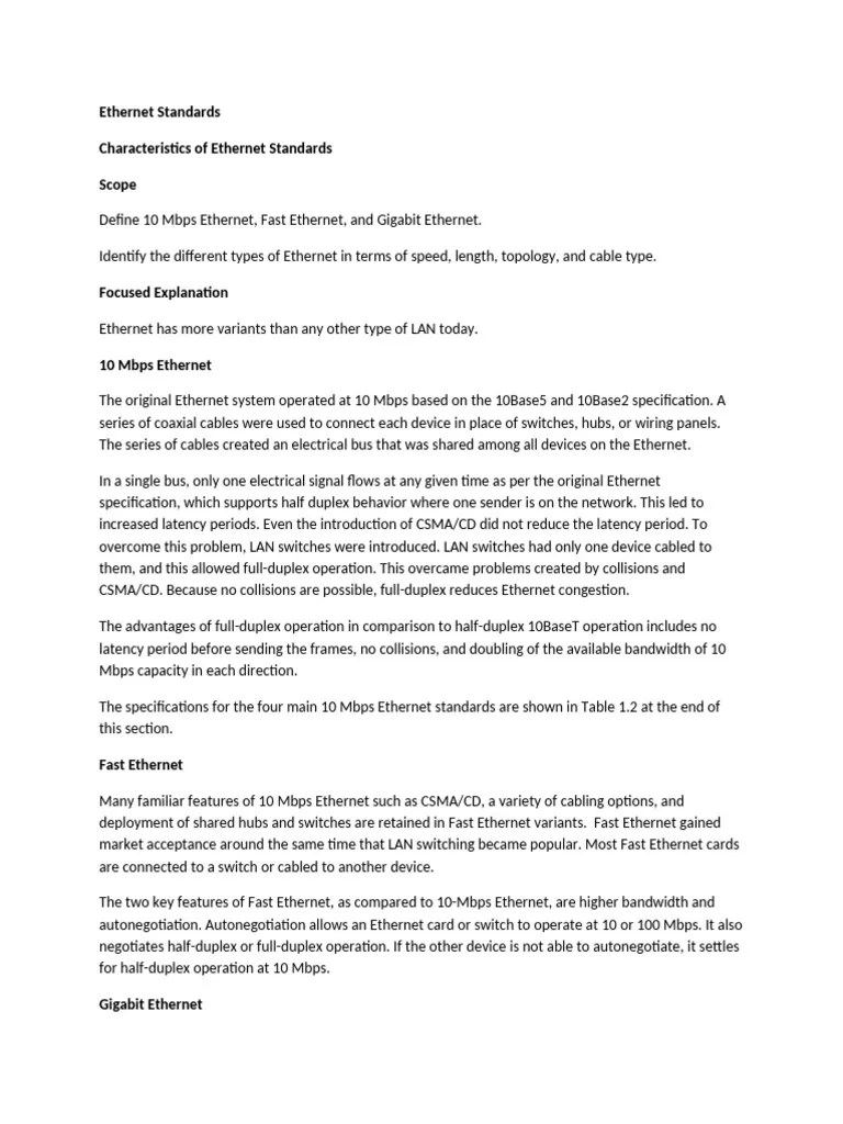 Ethernet | PDF | Ethernet | Network Switch