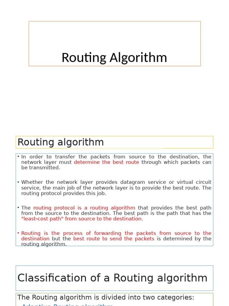 Routing Algorithm | PDF | Routing | Computer Network