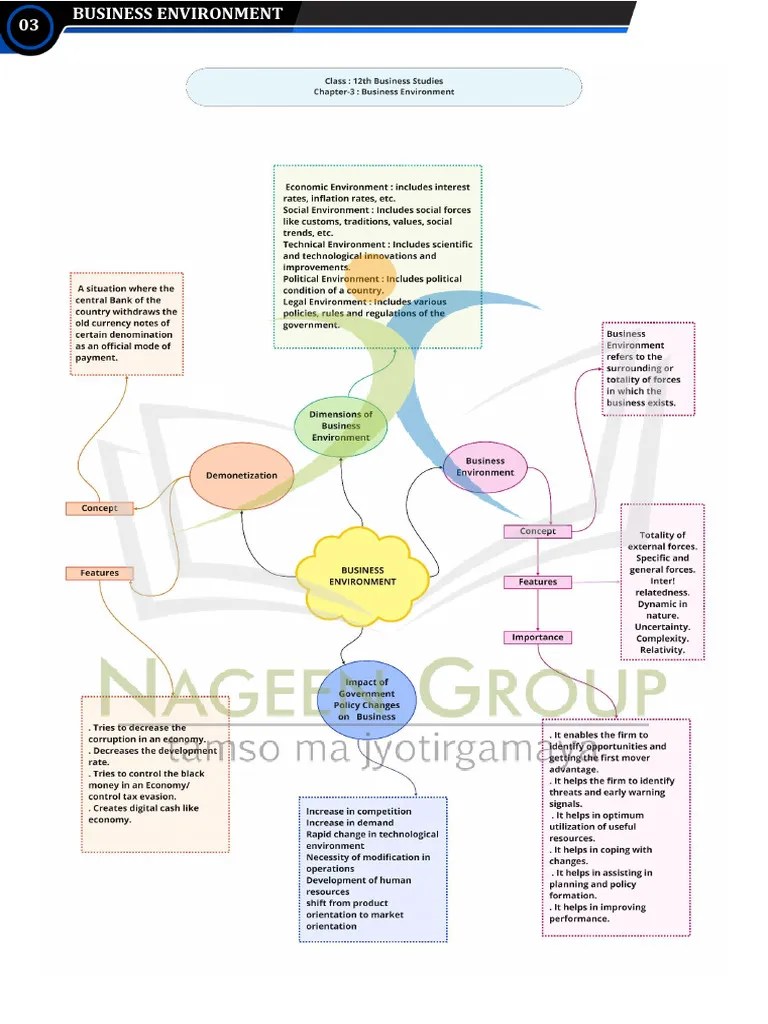 CLASS 12 BST MIND MAP Chapter 3 Business Environment | PDF | Teachers | Expert