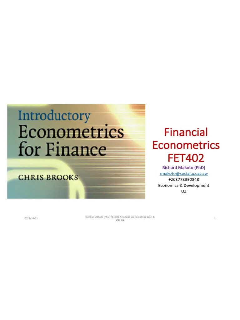 Finance | PDF | Econometrics | Linear Regression