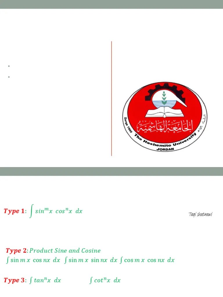 Lecture 3 Trigonometric Integrals - Part2 - Compressed | PDF ...