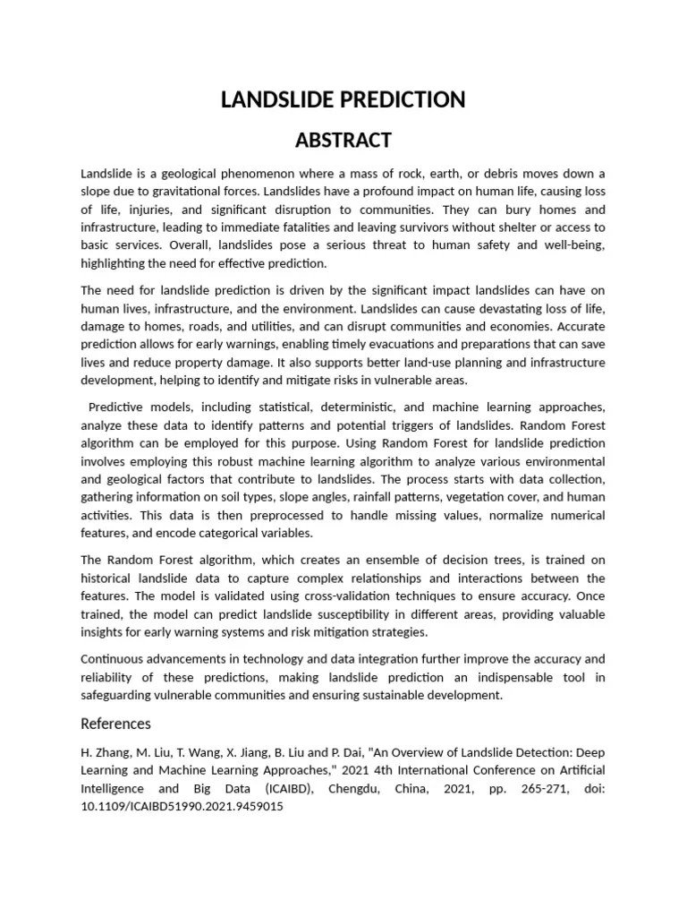 Landslide Prediction | PDF | Landslide | Machine Learning