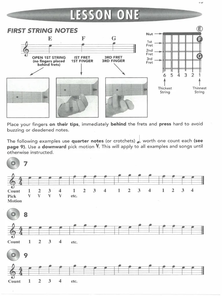 Progressive Guitar Method - Beginner Book 1 | PDF | Guitars | String ...