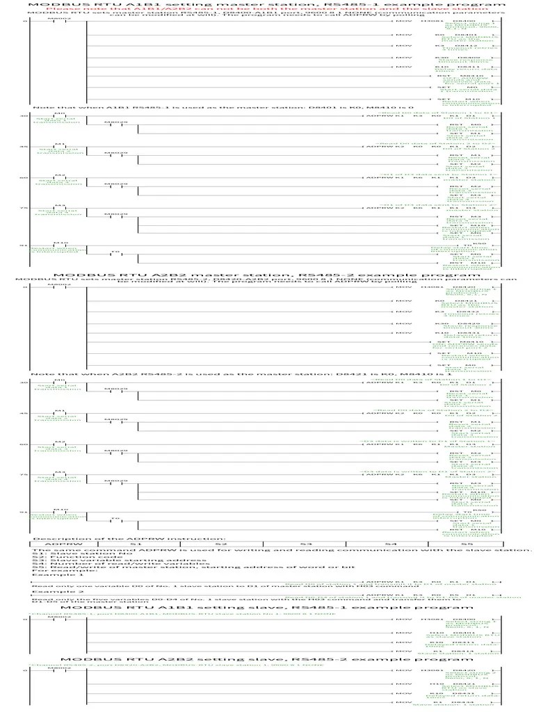 Modbus Example Program | PDF | Computer Networking | Computer Hardware