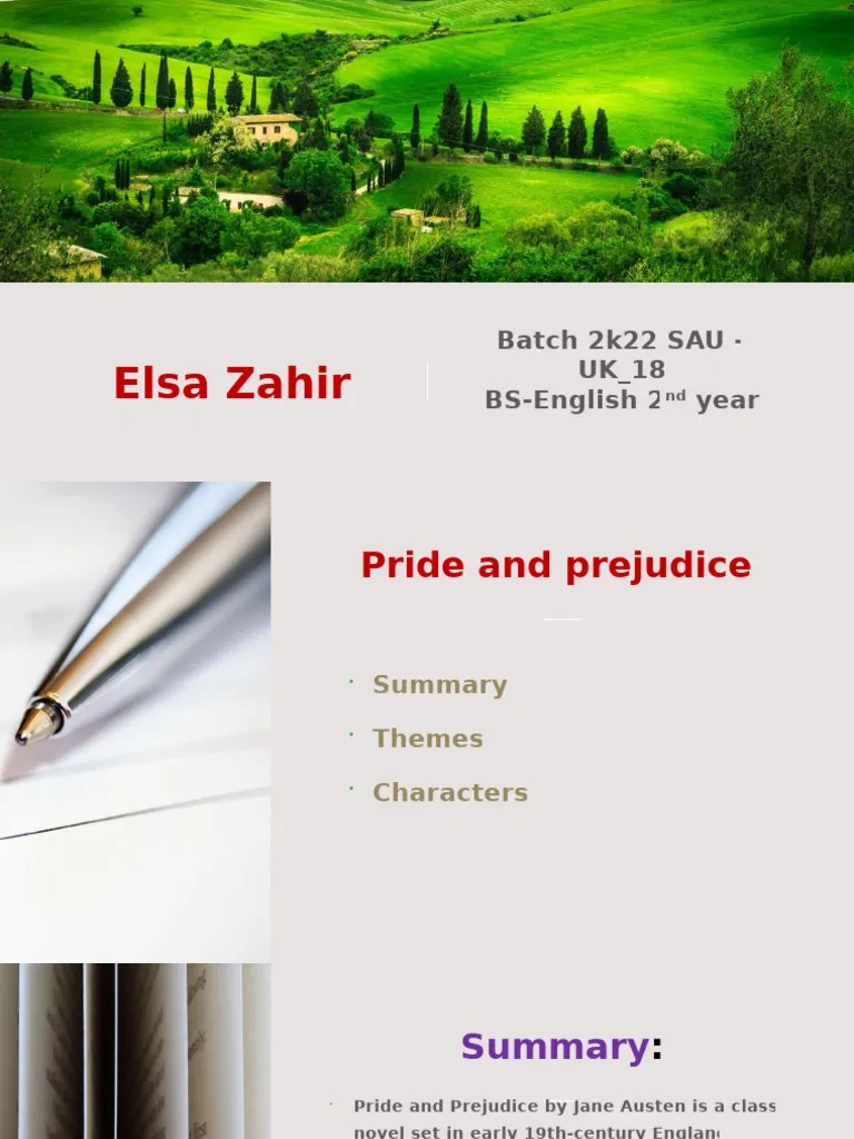 Elsa Ppt-1 | PDF | Mr. Darcy | Pride And Prejudice