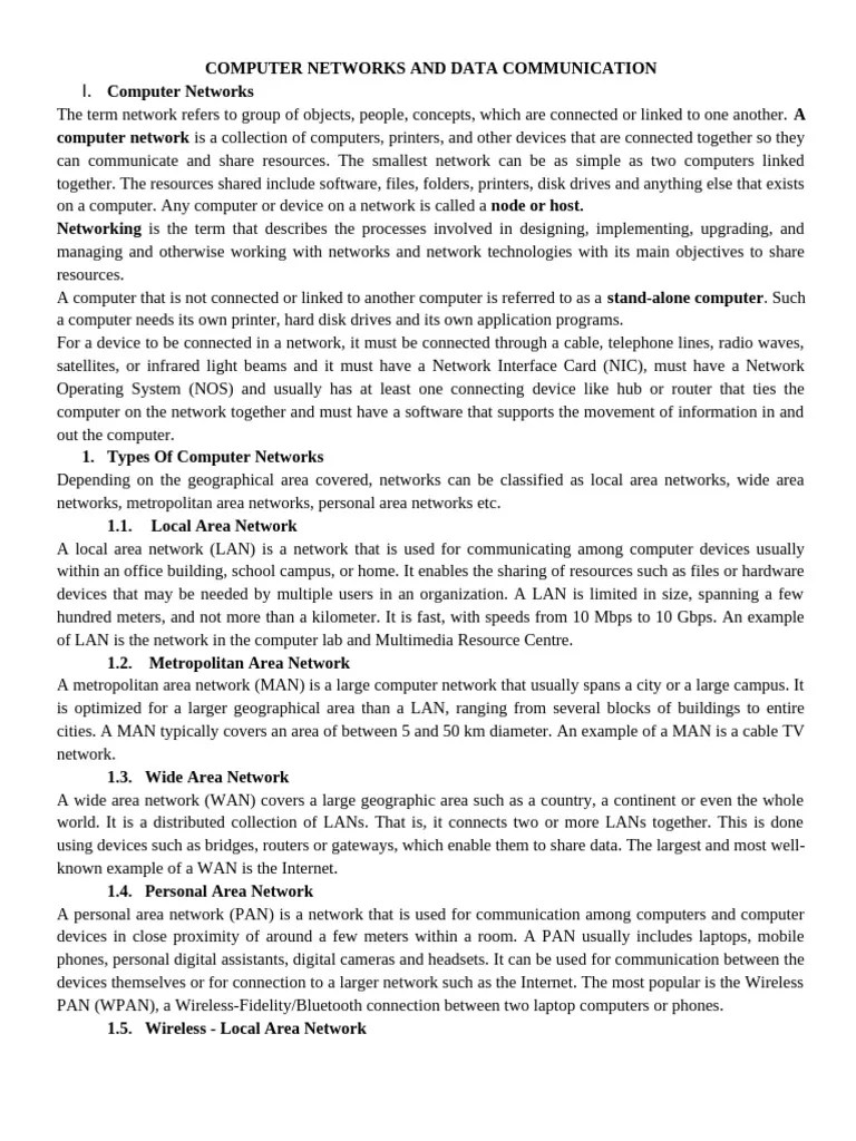 Computer Networks And Data Communication | PDF | Transmission Medium | Computer Network